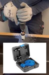 Σετ πριονιών οπών από ανθρακούχο χάλυβα Hoegert 14 τεμαχίων.