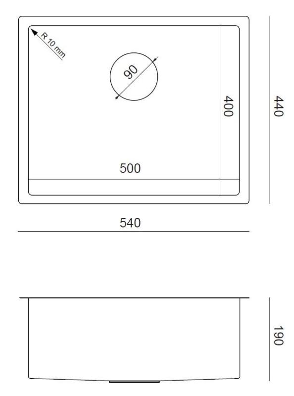 Aquadesign Zara Νεροχύτης Χρυσός 54x44cm Υποκατασκευή, Εντοιχισμός και Επιφανειακή Εγκατάσταση με Χρυσό Βύσμα - 1208969512