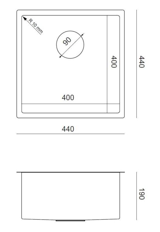 Ακουαντιζάιν Ζάρα Νεροχύτης Χρυσός 44x44εκ Υποκατασκευή, Επίπεδη εγκατάσταση και Επιφάνεια με Χρυσό Βύσμα - 1208969514
