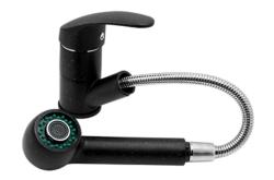 Graniteland Rhea Μπαταρία κουζίνας  Εμφάνιση από σκληρό πέτρωμα με αποσπώμενο στόμιο και χειροκίνητη ντουζιέρα διπλής λειτουργίας 1208969536