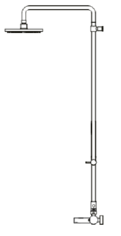 Waterevolution Flow θερμοστατική drieweg μίκτης ντους με χειροκίνητο και κύριο ντους light gold 250mm T131TN25WGE