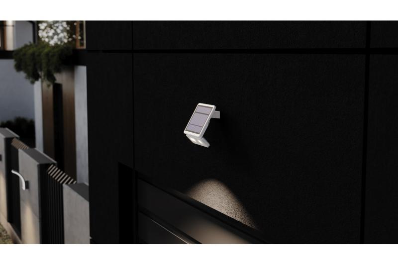 Φωτιστικό ηλιακός με ανιχνευτή κίνησης και σούρουπου DAVOS, LED, 1000lm, 4000K, 2000mAh, IP54, λευκό