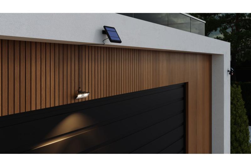 Φωτιστικό ηλιακού φωτός με αισθητήρα κίνησης και ανατολής DAVOS, LED, 1000lm, 4000K, 2000mAh, IP54, μαύρο