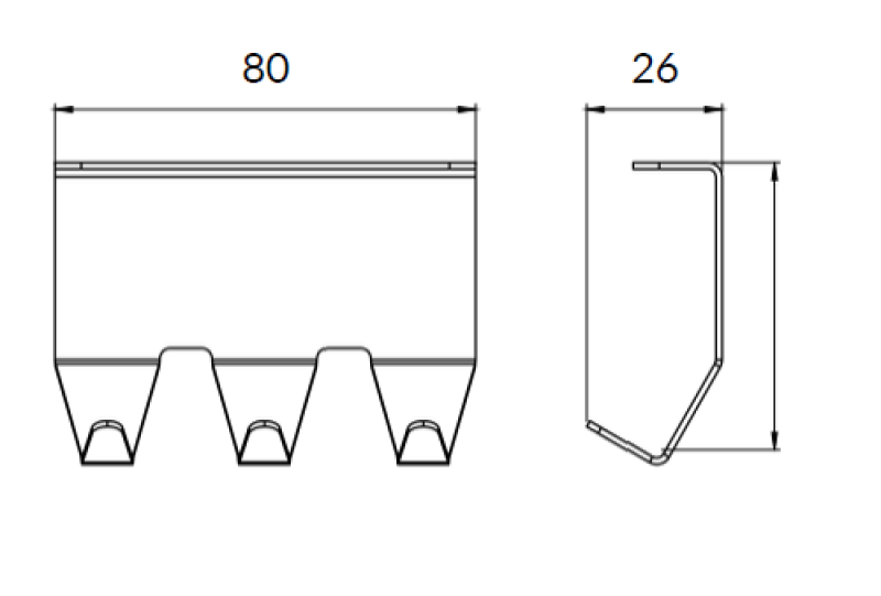 Επκα Λουξιόν Τριπλός Γάντζος για Κουζινάτο Ράγες Μέταλλο Μαύρο 1208969963