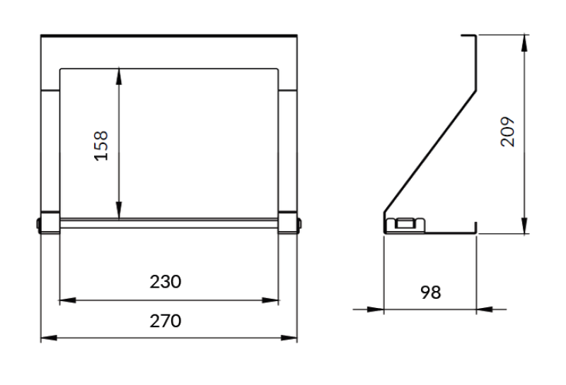 Επιτοίχια Βάση Ρολού Κουζίνας Epka Luxion για Κουζινικές Ράγες Μέταλλο Μαύρο 1208969968