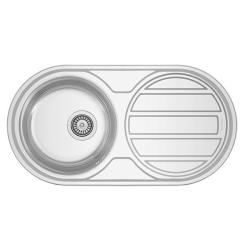 Βάγκας Γκαλίσια Νεροχύτης Ανοξείδωτου Χάλυβα Επιτραπέζιος 835 x 440 mm με Αποστραγγιστική Περιοχή 1208970053