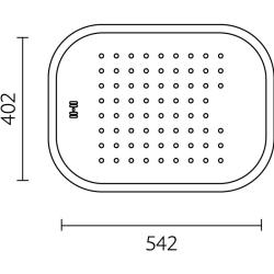 Banka Boston ανοξείδωτο ρηχό νεροχύτη με αποστραγγιστικό 542 x 402 mm Επιτραπέζιο 1208970073