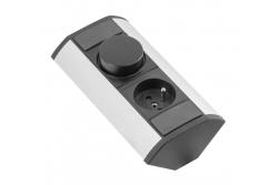 MINI γωνιακό επέκταση με ρυθμιστή CCT και πρίζα με γείωση 230V 16A