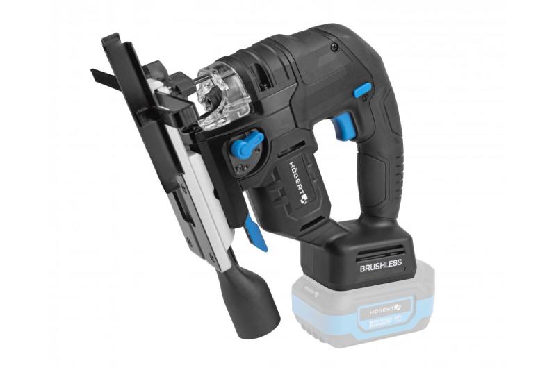 HÖGERT σέγα μπαταρίας, 18V, λαβή κατά των κραδασμών - χωρίς μπαταρία