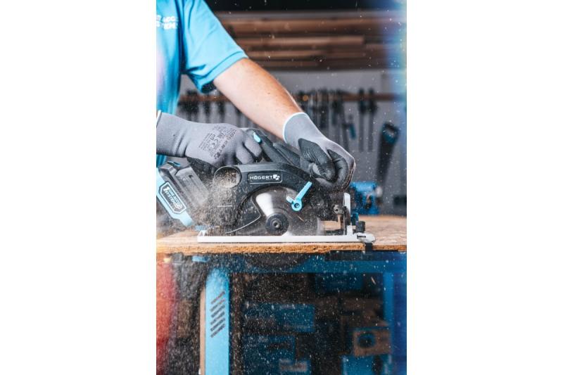 HÖGERT ασύρματο δισκοπρίονο, 18V, χωρίς μπαταρία, υποδοχή για σκούπα σκόνης