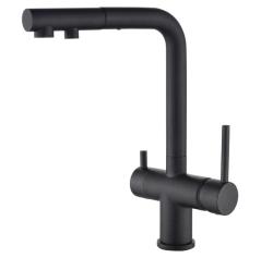 Ausmann Ellington 3-Δρόμοι Κουζίνας Μπαταρία με Αποσπώμενο Στόμιο και Φιλτραρισμένο Νερό – Ανθρακί - 1208970495