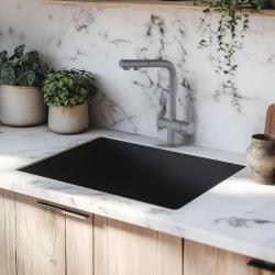 Ausmann Ellington 3-Δρόμοι Κουζίνας Μπαταρία με Αποσπώμενο Στόμιο και Φιλτραρισμένο Νερό – Ανθρακί - 1208970495