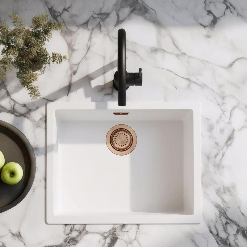 Witte Spoelbak 50x40 cm Onderbouw, Opbouw en Vlakinbouw met Koperen Plug 1208970533

Λευκός Νεροχύτης 50x40 εκ Κάτω Εντοιχισμός, Επάνω Εντοιχισμός και Επίπεδος Εντοιχισμός με Χάλκινο Πώμα 120