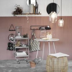 Outlet στρογγυλός καθρέφτης 40cm Αντανάκλαση Ματ σίδερο/Μαύρο - House Doctor για σαλόνι Fk0201