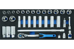 Σετ εργαλείων ράτσας 3/8 ", 33 τεμάχια, επένδυση EVA.