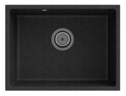 Graniteland Solo Γρανιτένιο λευκό νεροχύτη υποστρώματος 535x400 mm με ανοξείδωτο βύσμα 1208970635