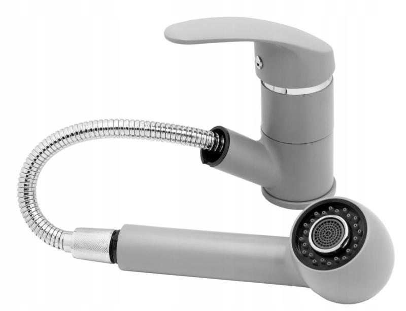 Graniteland Rhea Κουζινομπρίζο Γκρι με Αποσπώμενη Έξοδο και Διπλή Λειτουργία Ντους στο Χέρι 1208970656