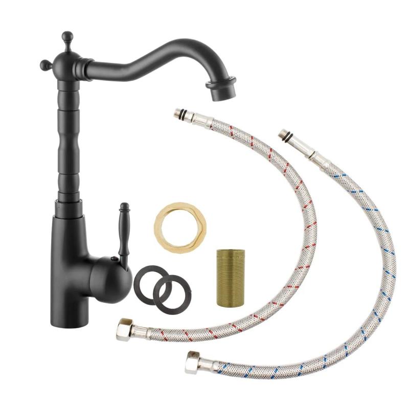 Graniteland Verve Κουζίνα Μπαταρία Μαύρο με περιστρεφόμενο στόμιο 1208970702