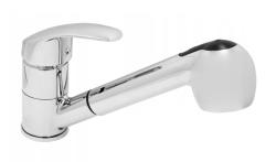 Graniteland Rhea Μπαταρία Κουζίνας Χρώμιο με Επεκτεινόμενο Ρύγχος και Χειροκίνητο Ντους Διπλής Λειτουργίας 1208970712