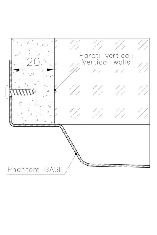 Foster Phantom Base RVS Πλάκα Εργασίας Νεροχύτης 50x40cm για Ενσωμάτωση σε Κεραμικό φυσικό πέτρινο και Solidsurface πάχος 20mm 1208970717