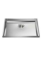 Foster Phantom Base RVS Πλάκα βάσης Worktop Νεροχύτης 50x40cm για Εντοιχισμό σε Κεραμικά φυσικό Πέτρα και Solidsurface πάχος 12mm 1208970720