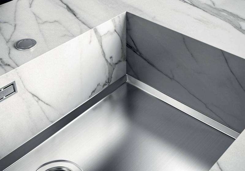 Φώστερ Phantom Base RVS Επιφάνεια Εργασίας Νεροχύτης 71x40cm για Εντοιχισμό σε Κεραμικό, Φυσική Πέτρα και Συμπαγείς Επιφάνειες πάχους 12mm 1208970721