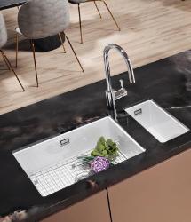 Ausmann Κεραμικός Νιπτήρας Ember Λευκός Ημικυκλικός Επικαθήμενος και Εντοιχισμένος 174 x 400 mm με Ανοξείδωτο Πώμα 1208970734