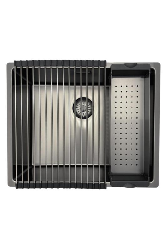 Pure.Sink Prestige Σετ συνδυασμού Gun metal νεροχύτη 50x40 εκ. με Gun metal Κουζινόβρυση 1208970763