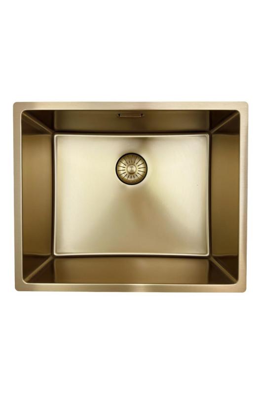 Pure.Sink Prestige Σετ Συνδυασμού Χρυσή Νεροχύτη 50x40 εκ. με Χρυσή Κουζινοβρύση 1208970764