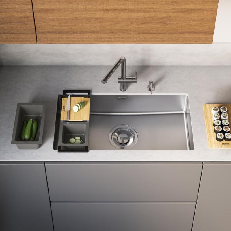 Franke Maris Quiet MQX 110.82 RVS Μεγάλο Νεροχύτη 820x424 mm Υποκατασκευή 122.0694.476