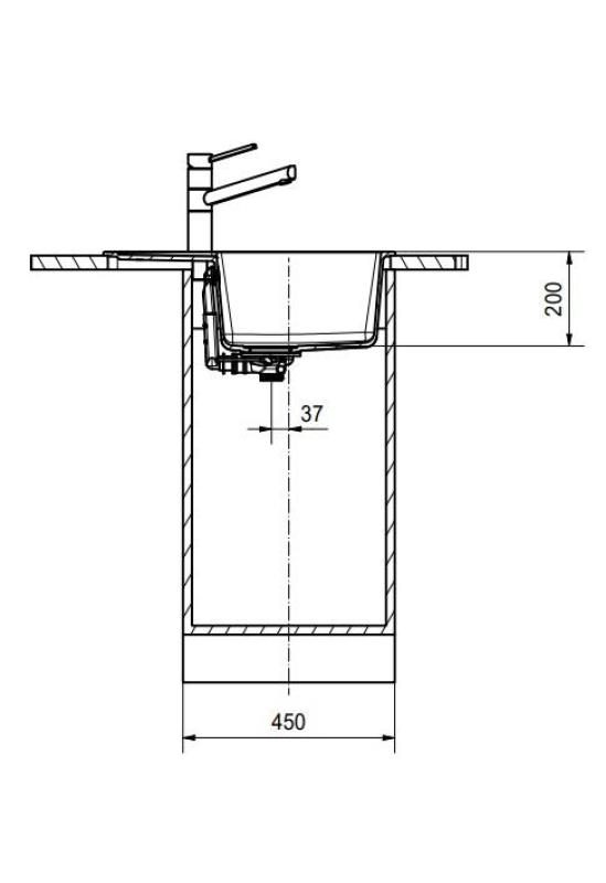 Franke Maris MRG 611-62 Fragranite Mat Μαύρος Νεροχύτης 62 x 50 εκ. Επιφάνειας με Τμήμα Στραγγίσματος 114.0628.964