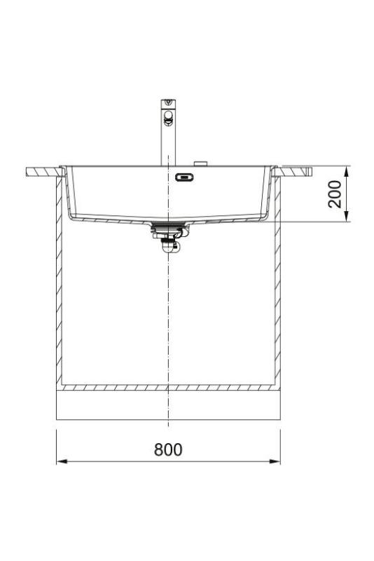Franke Maris MRG 610-70 TL Fragranite Mat Μαύρος Νεροχύτης 78 x 50 cm Επιφάνειας με Τρύπα Βρύσης 114.0668.727