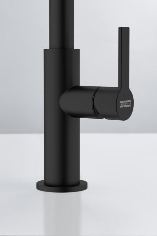 Franke Maris Slim J Κουζινόβρυση Περιστρεφόμενη Στρογγυλή Έξοδος Μαύρο 115.0728.386