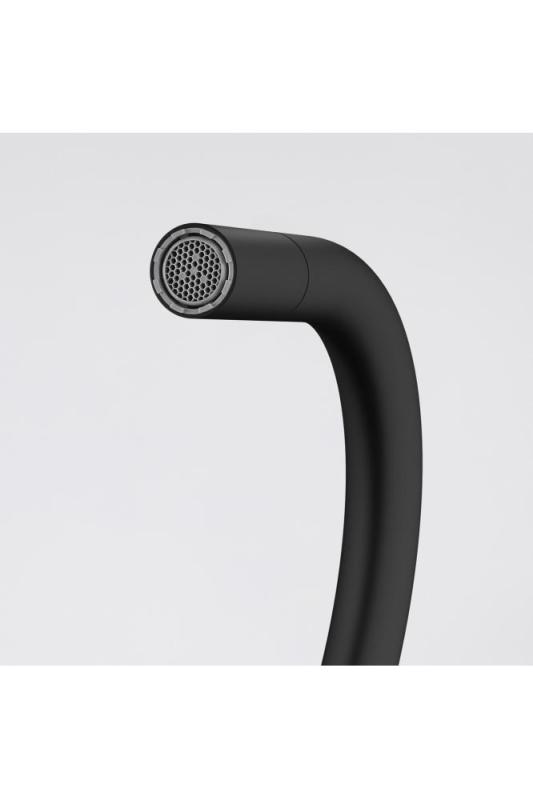 Μπαταρία Κουζίνας Franke Maris Slim J Μαύρη με Αποσπώμενη Ροή 115.0728.389