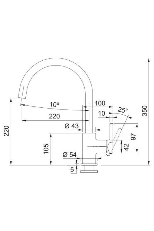 Μπαταρία Κουζίνας Franke Lina XL Μπεζ με Περιστρεφόμενη Έξοδο 115.0626.025