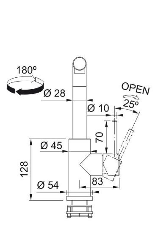 Franke Smart Glenda Κουζινόμπριζο RVS Εκτεινόμενη Έξοδος 115.0706.986