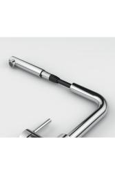 Μπαταρία Κουζίνας Franke Lina L Χρώμιο με Αποσπώμενη Ροή 115.0712.420