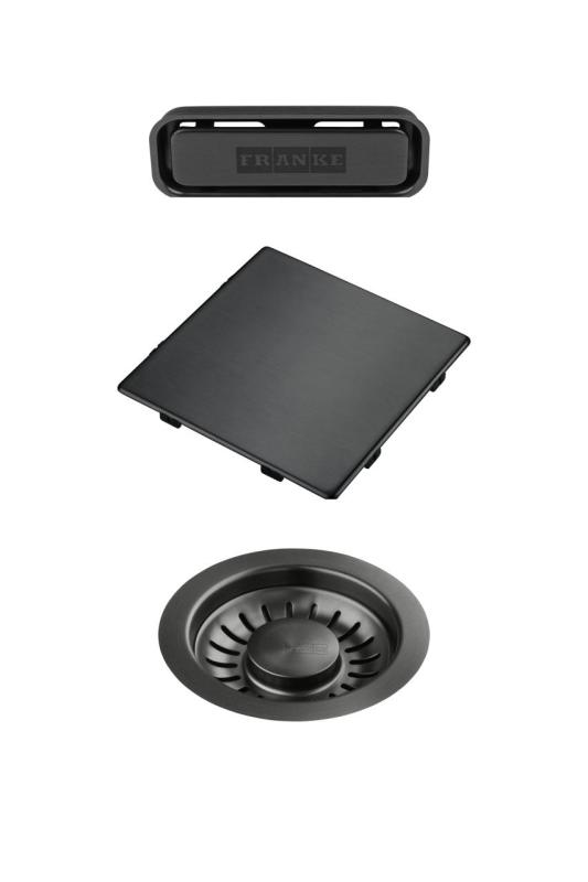 Franke Kubus 2.0 σετ χρώματος Σετ αποχέτευσης Gun Metal 1208970828