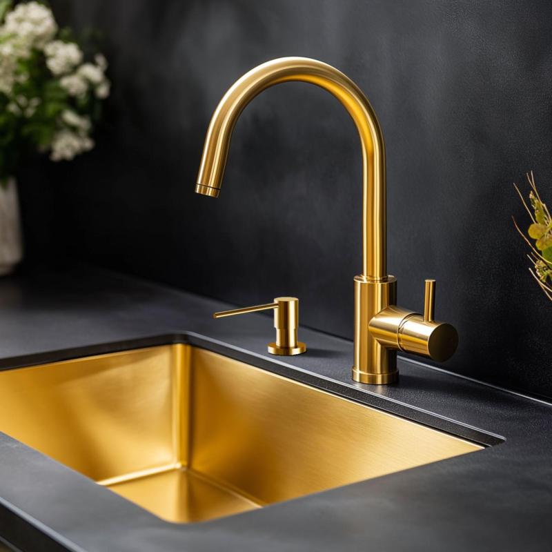 Ausmann Lirio Εντοιχιζόμενη Διανομέας Σαπουνιού Χρυσός επαναγεμίζεται από πάνω 1208971199