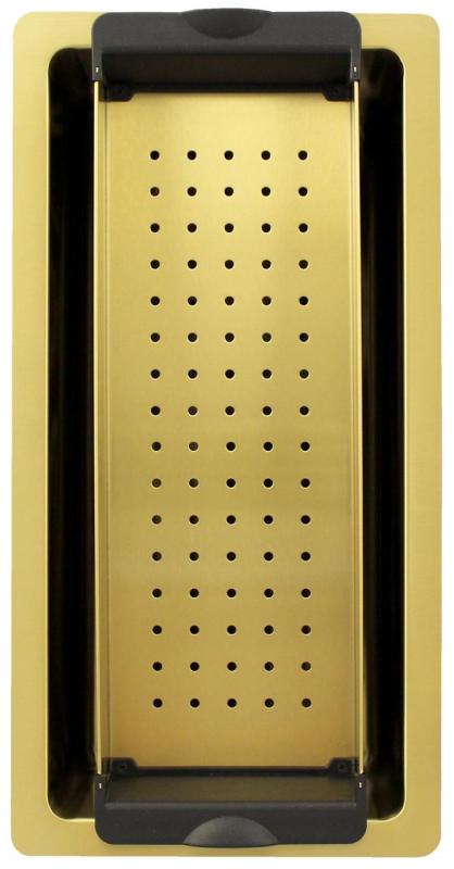 Pure.Sink Exclusivo μικρό χρυσό νεροχύτη 18x40 εκ 10mm ακτίνα εντοιχισμένο, επίπεδη ενσωμάτωση και επίπεδη εγκατάσταση PEX1840-60