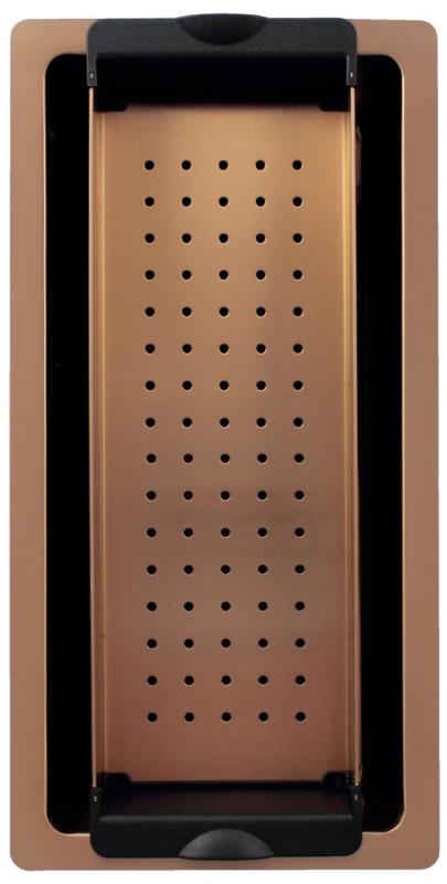 Pure.Sink Exclusivo μικρός χάλκινος νεροχύτης 18x40 εκ. 10 χιλιοστά ραδιοενεργός επιφάνεια, επίπεδη κατασκευή και επικατασκευή PEX1840-62