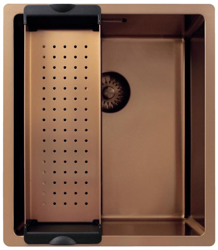 Pure.Sink Exclusivo Χάλκινο νεροχύτης 34x40 εκ 10mm ακτίνα εντοιχισμένη, επίπεδη και επικαθήμενη PEX3440-62