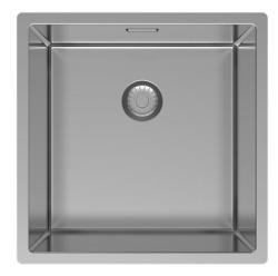 Pure.Sink Exclusivo RVS 40x40 εκατοστά με ακτίνα 10 χιλιοστών, εντοιχισμένος, επίπεδη κατασκευή και επικαθήμενος PEX4040-02