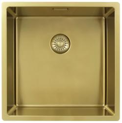 Pure.Sink Exclusivo Χρυσή νεροχύτη 40x40 εκ. 10mm ακτίνα υποκατασκευής, επίπεδης κατασκευής και επίκτησης PEX4040-60