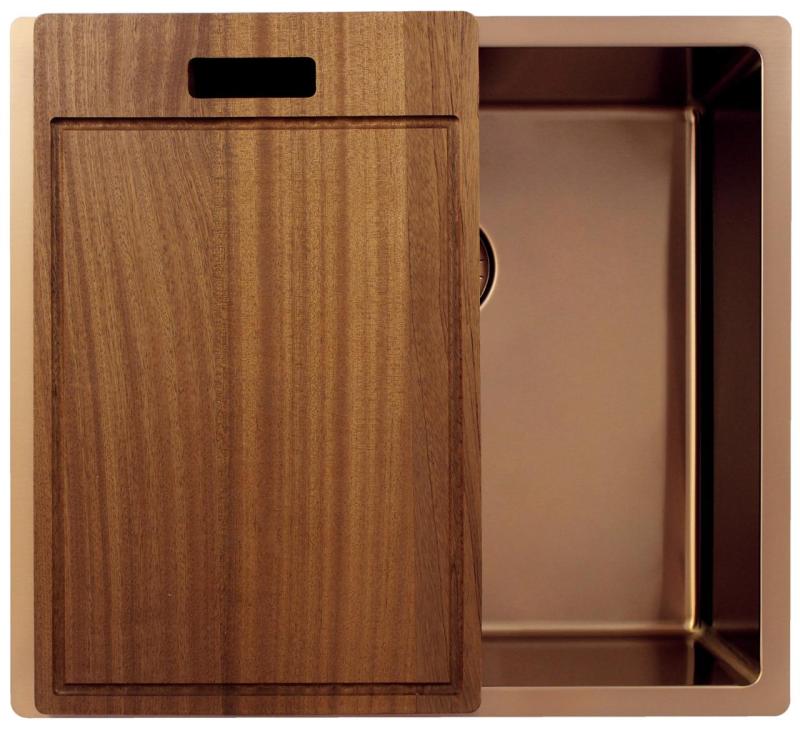 Pure.Sink Exclusivo Χάλκινος νεροχύτης 45x40 εκ. 10mm ακτίνα επιφάνειας, επίπεδη κατασκευή και επικατασκευή PEX4540-62