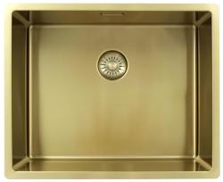 Pure.Sink Exclusivo Χρυσή νεροχύτη 50x40 εκ. 10 χιλ. ακτίνα εντοιχισμένη, επίπεδη κατασκευή και επικαθήσεως PEX5040-60