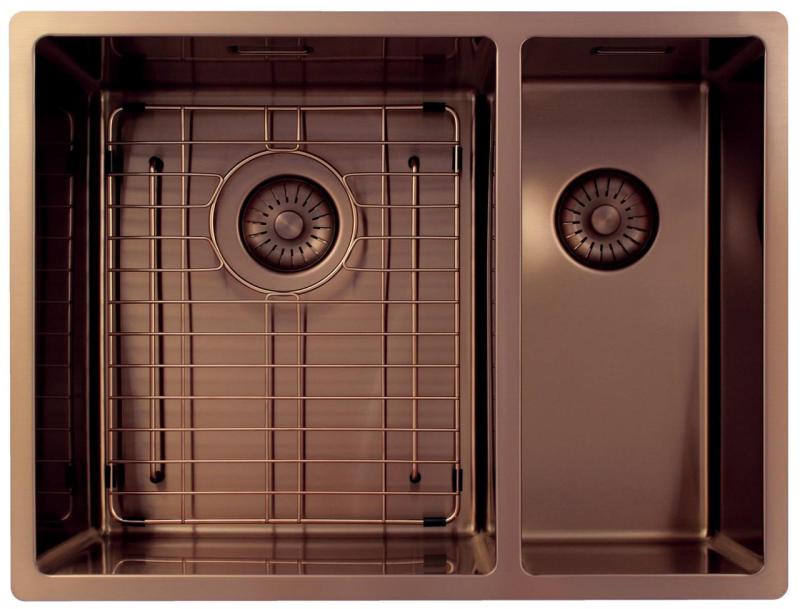 Pure.Sink Exclusivo Χάλκινο 1,5 ημι-νιπτήρα 34+18 εκατοστά 10mm ακτίνα PEX341840-62