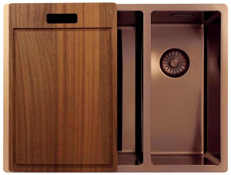 Pure.Sink Exclusivo Χάλκινο 1,5 ημι-νιπτήρα 34+18 εκατοστά 10mm ακτίνα PEX341840-62