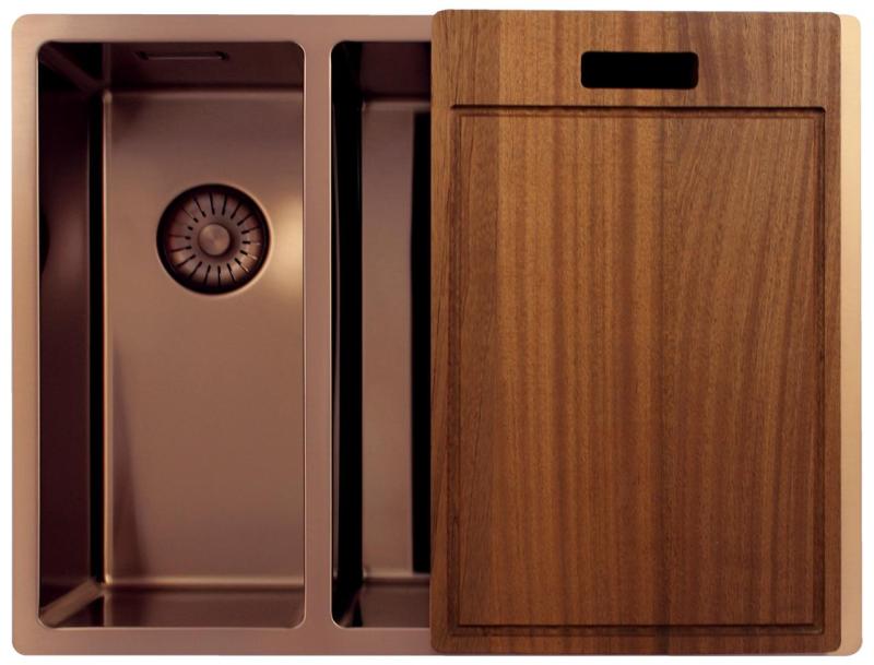 Pure.Sink Exclusivo Χάλκινο 1,5 μισό νεροχύτης 18+34cm ακτίνα 10mm PEX183440-62