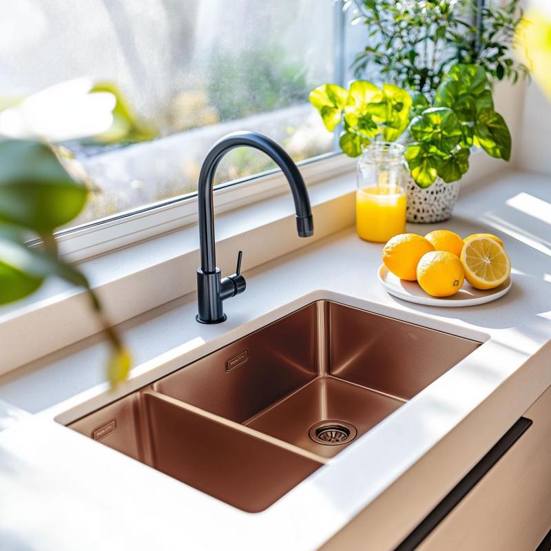 Pure.Sink Exclusivo Χάλκινο 1,5 μισό νεροχύτης 18+34cm ακτίνα 10mm PEX183440-62